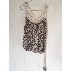 Cute slouchy print tank top